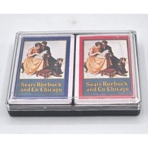 Vintage Sears Roebuck and Co. Chicago Double‎ Deck Playing Cards JKL Taiwan